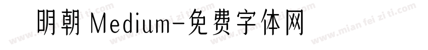 焔明朝 Medium字体转换